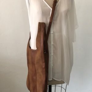 Messenger or Tote Bag Vegan Leather & Suede